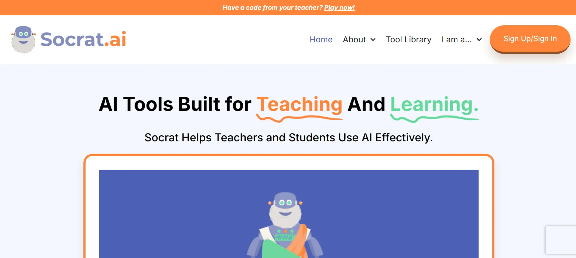 Tampilan Landing Page Aplikasi AI Socrat AI Landing Page Aplikasi AI Socrat AI