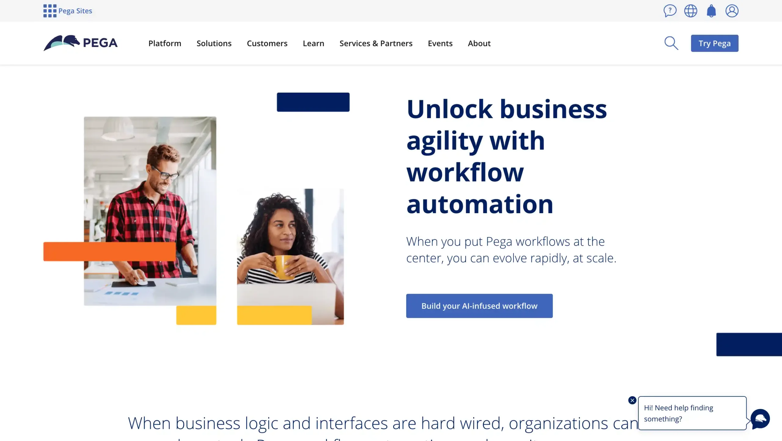 Pega Platform Landing Page pega-platform-best-enterprise-workflow-automation-software