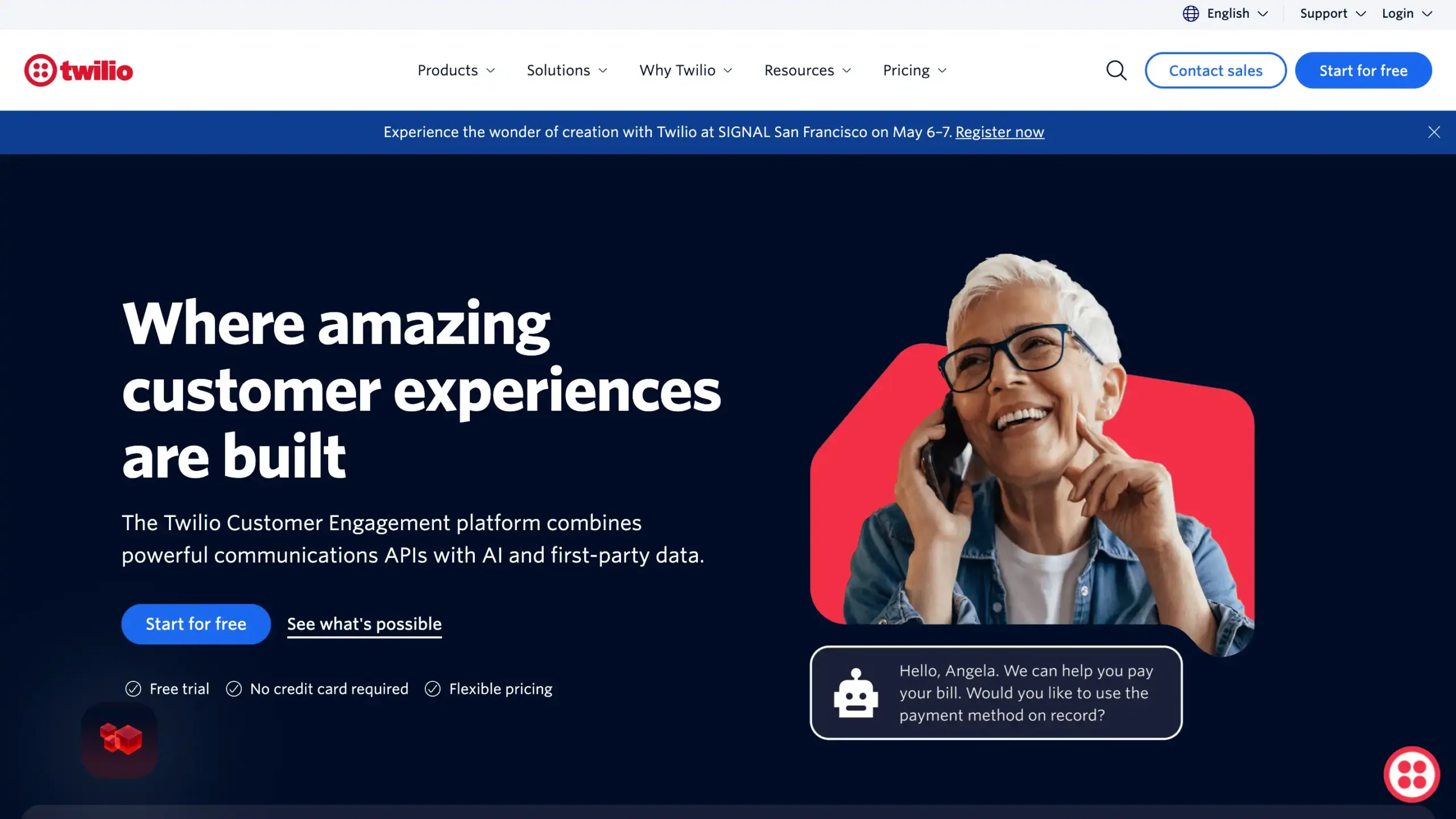 Landing Page Twilio Twilio-alternatif bird CRM (MessageBird) terbaik