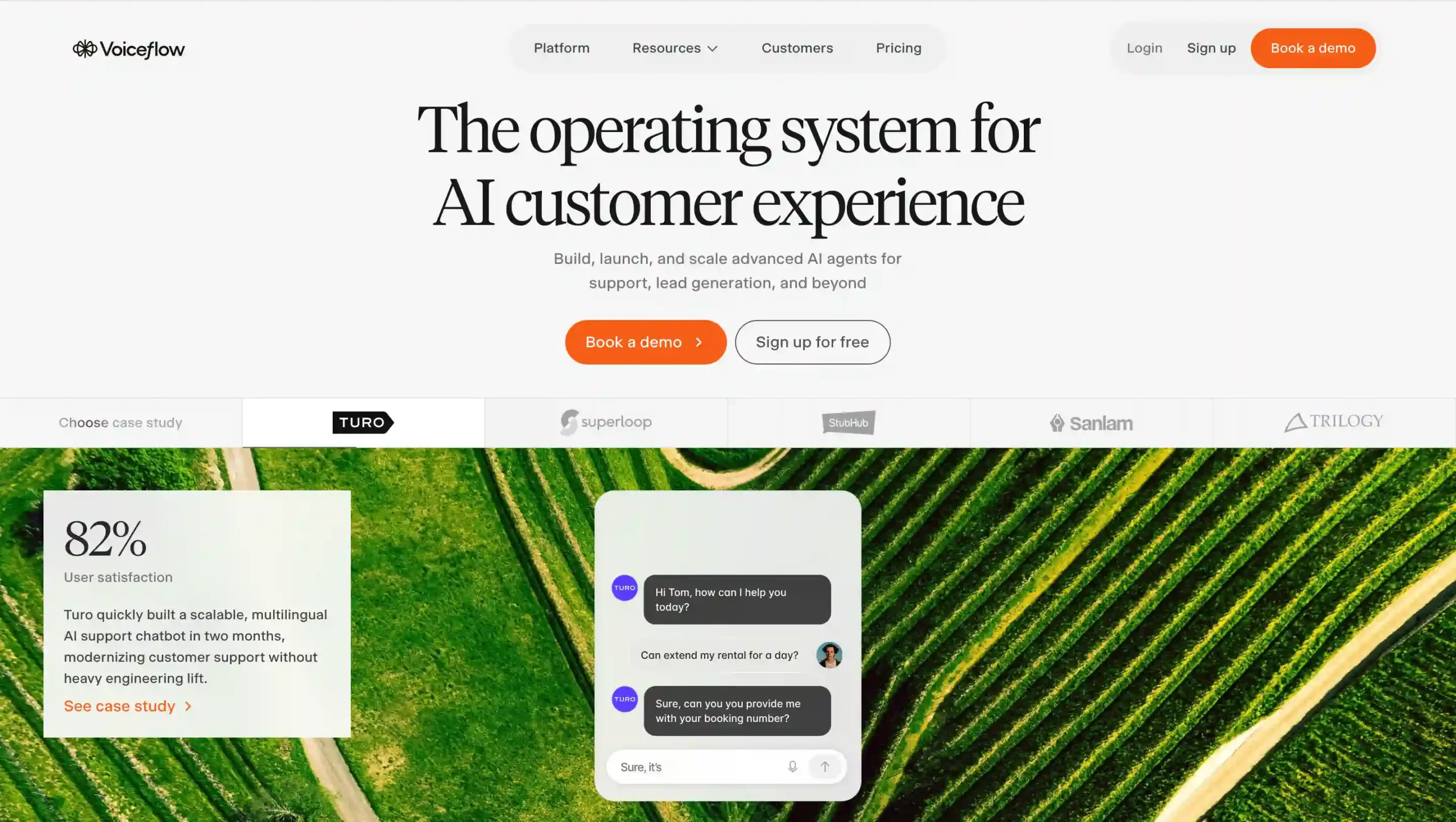 Voiceflow Landing Page Voiceflow-best agentic AI platforms