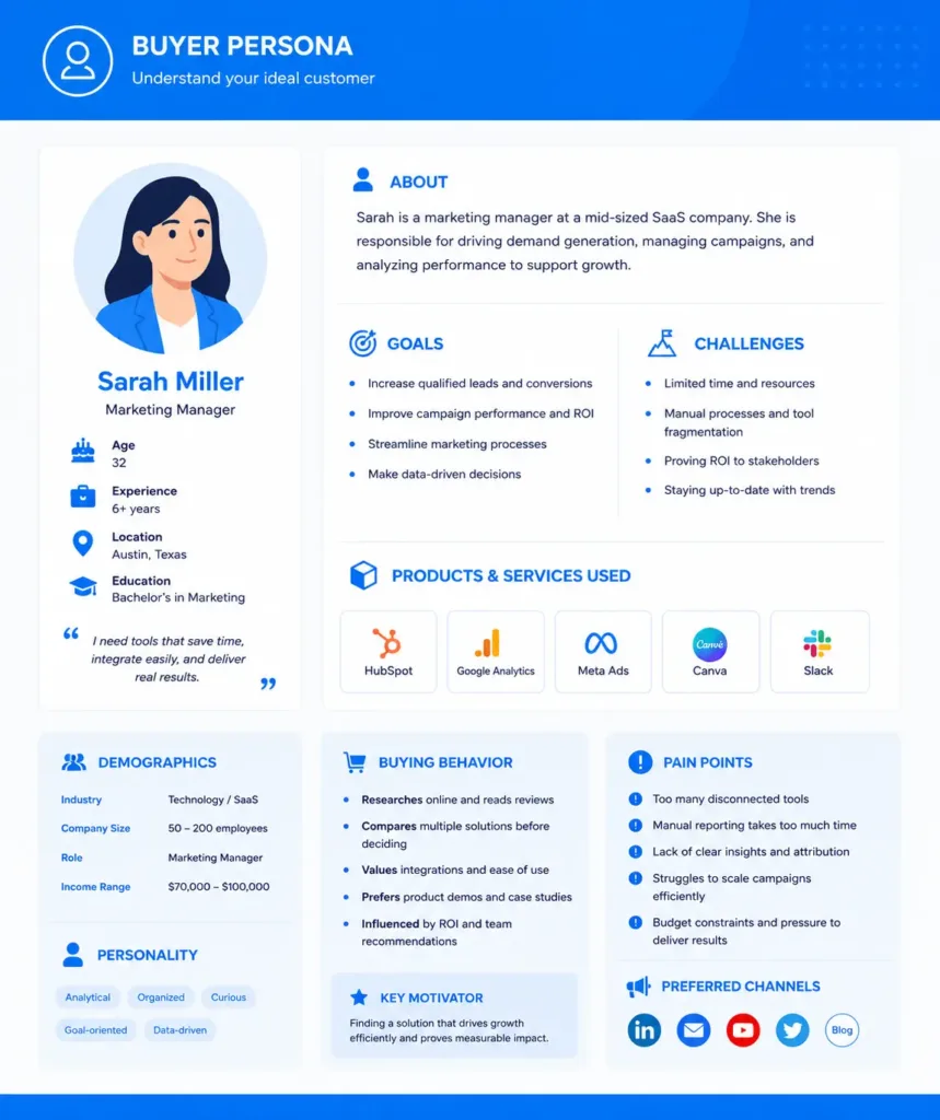 Ilustrasi Contoh Template Buyer Persona Contoh Template Buyer Persona