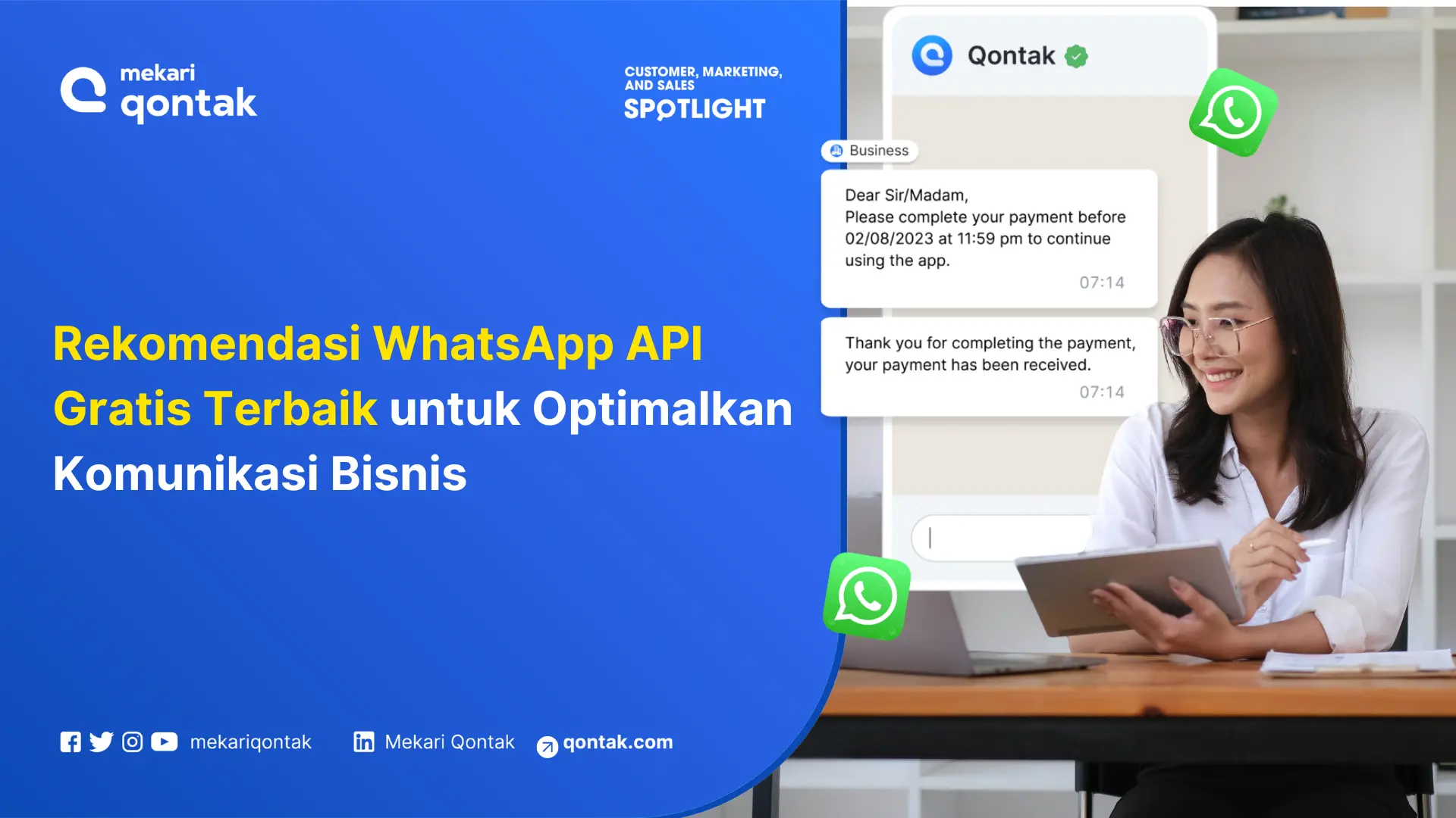 Rekomendasi WhatsApp API Gratis Terbaik untuk Optimalkan Komunikasi Bisnis