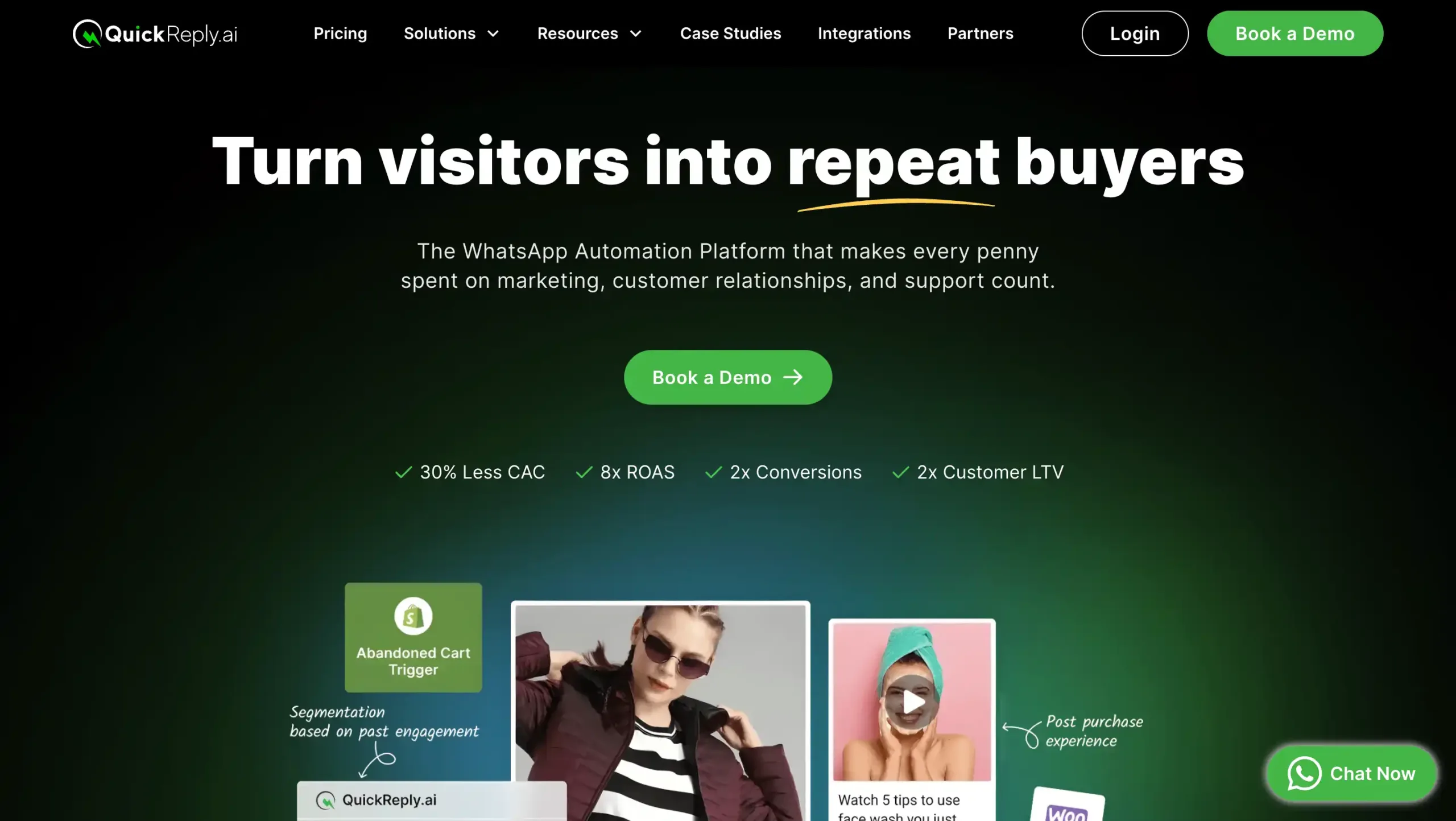 Landing Page QuickReply.ai QuickReply.ai-tools whatsapp ai commerce terbaik