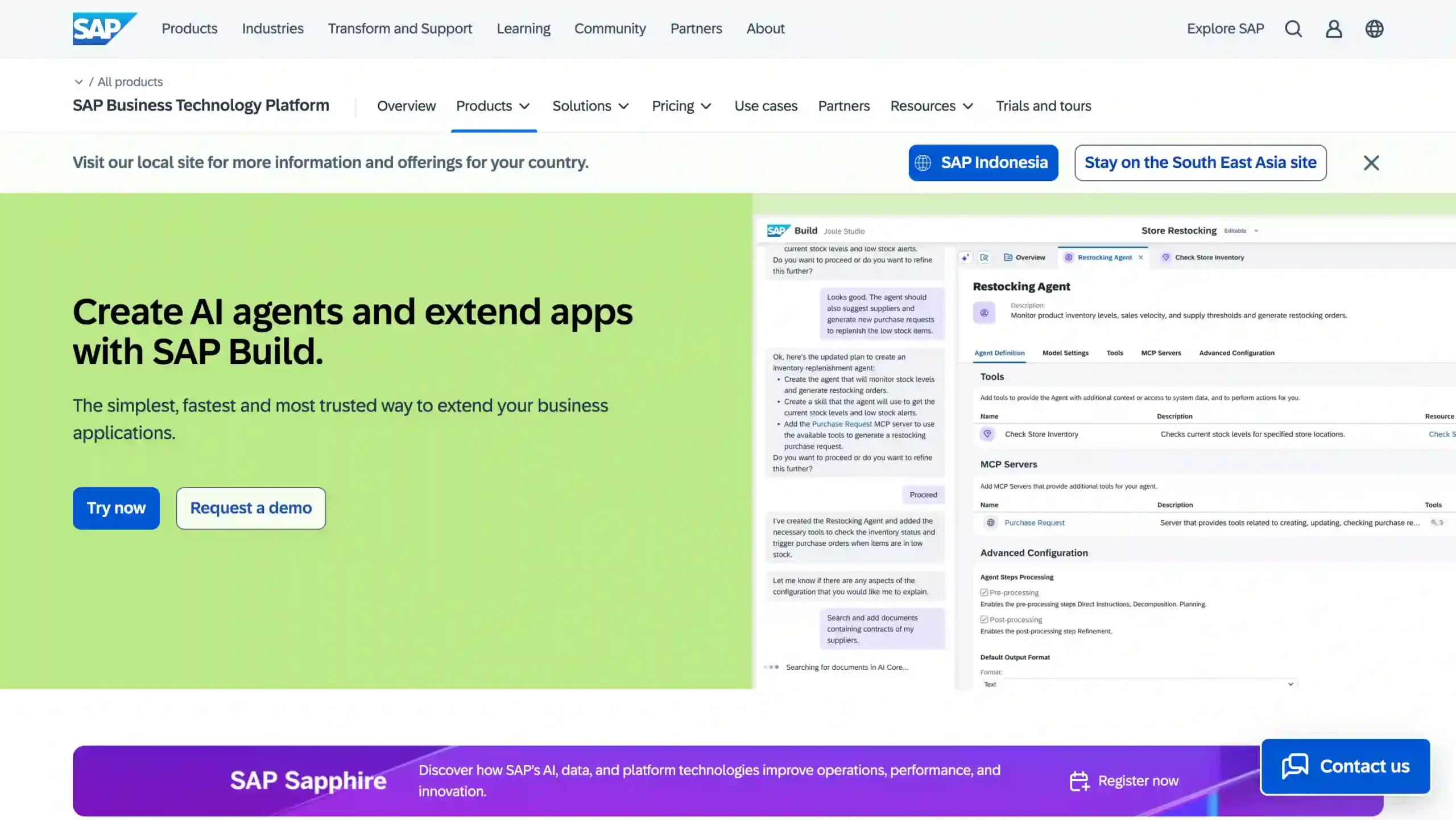 SAP Build Landing Page SAP Build-best enterprise workflow automation software