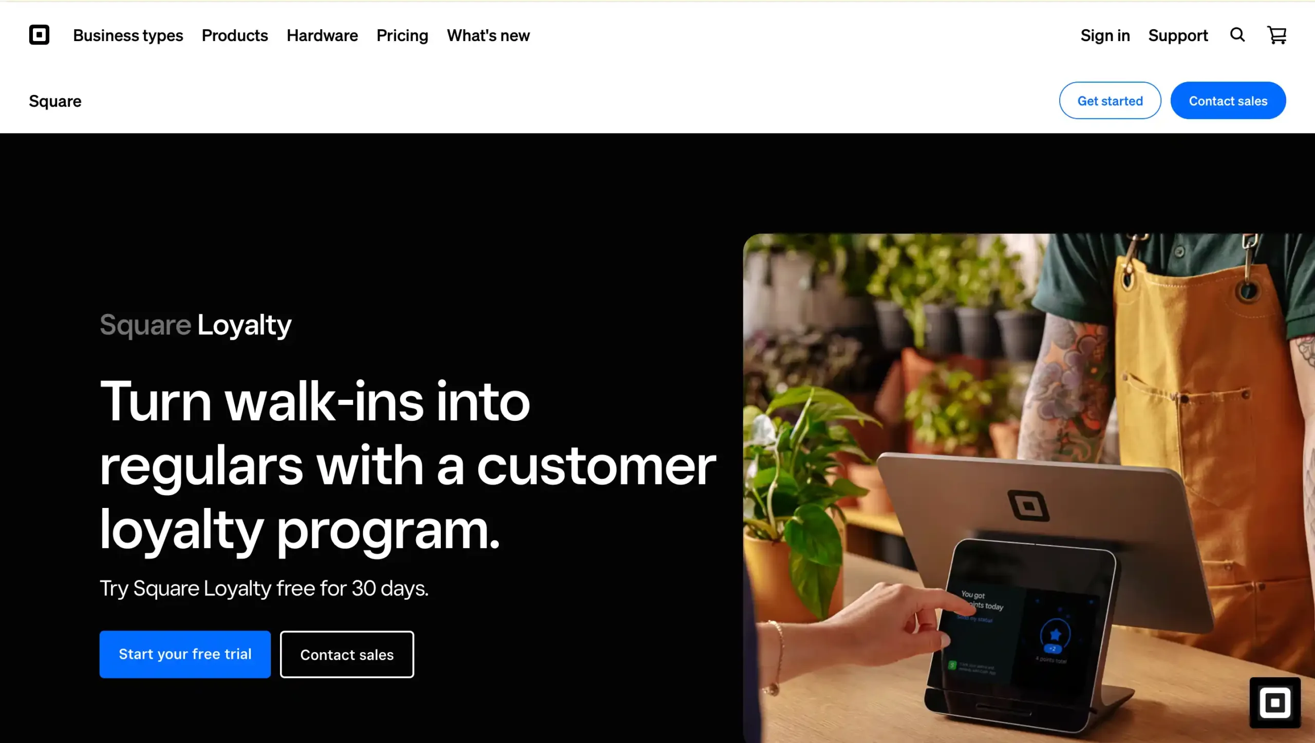 Landing Page Square Loyalty square loyalty-sistem loyalty management terbaik