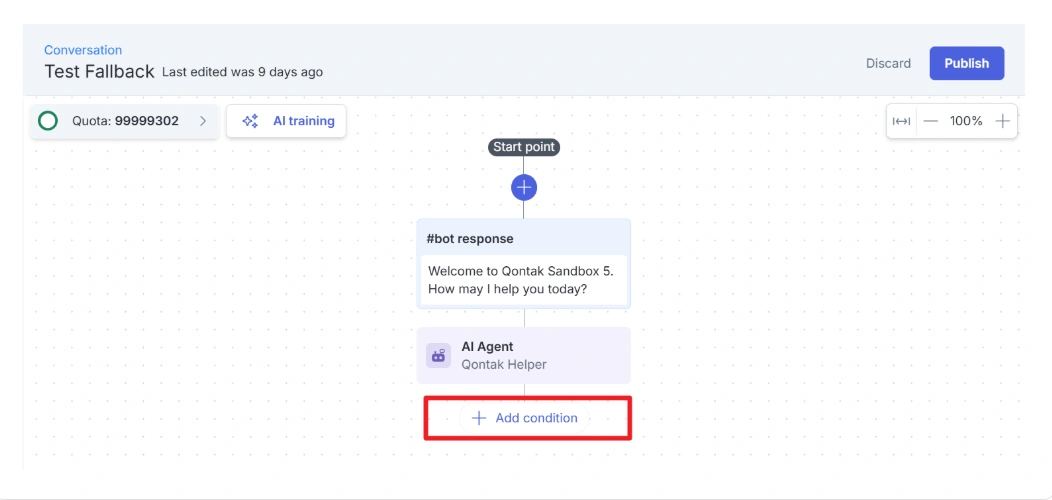 7-Implementasikan AI Agent ke Alur Percakapan cara membuat ai sales agent-Implementasikan AI Agent ke Alur Percakapan