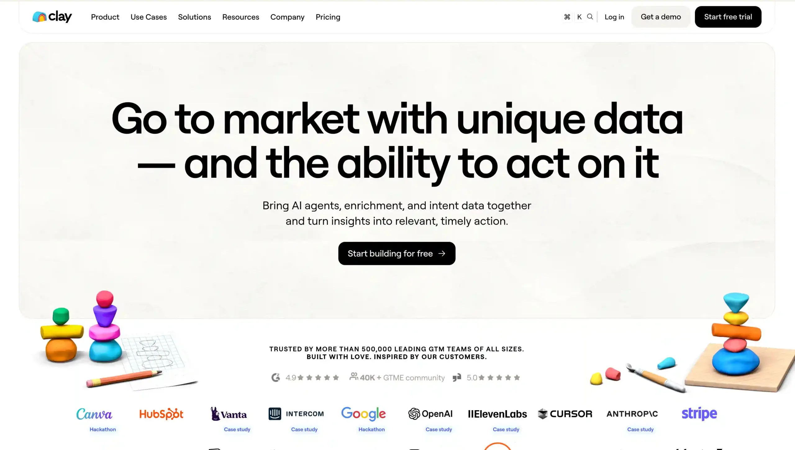 Clay Landing Page Clay-best ai lead generation tools