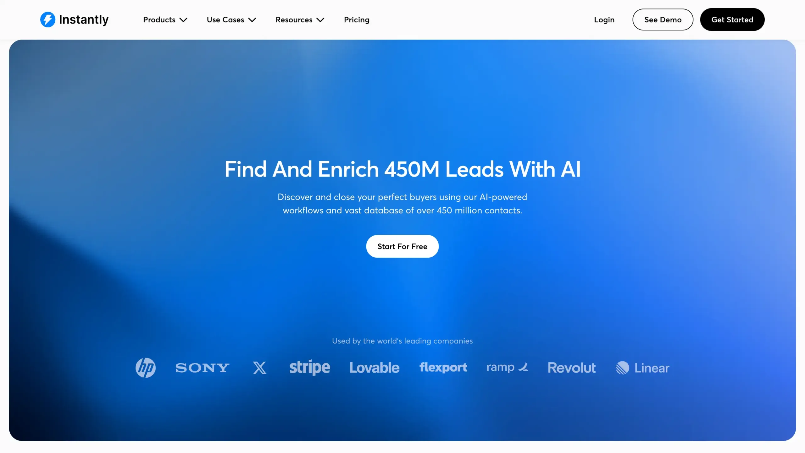Instantly Landing Page Instantly-best ai lead generation tools