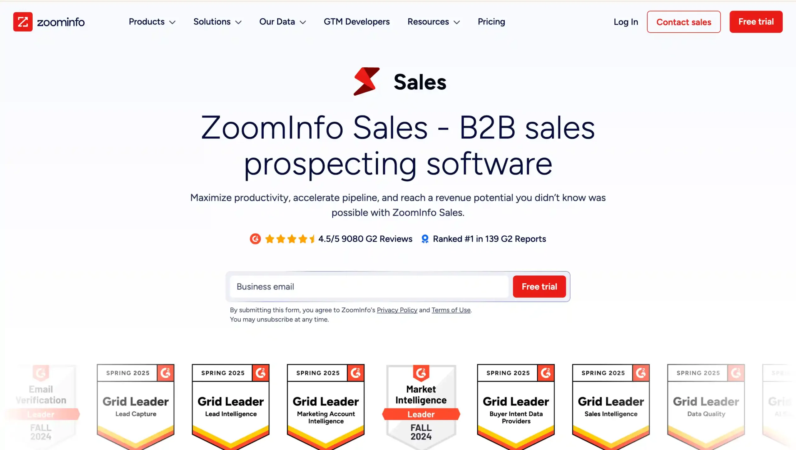 ZoomInfo Sales Landing Page ZoomInfo Sales-best ai lead generation tools