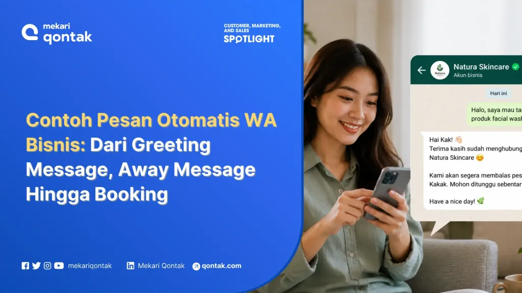 contoh pesan otomatis whatsapp business Contoh Pesan Otomatis WA Bisnis: Dari Greeting Message, Away Message dan Booking