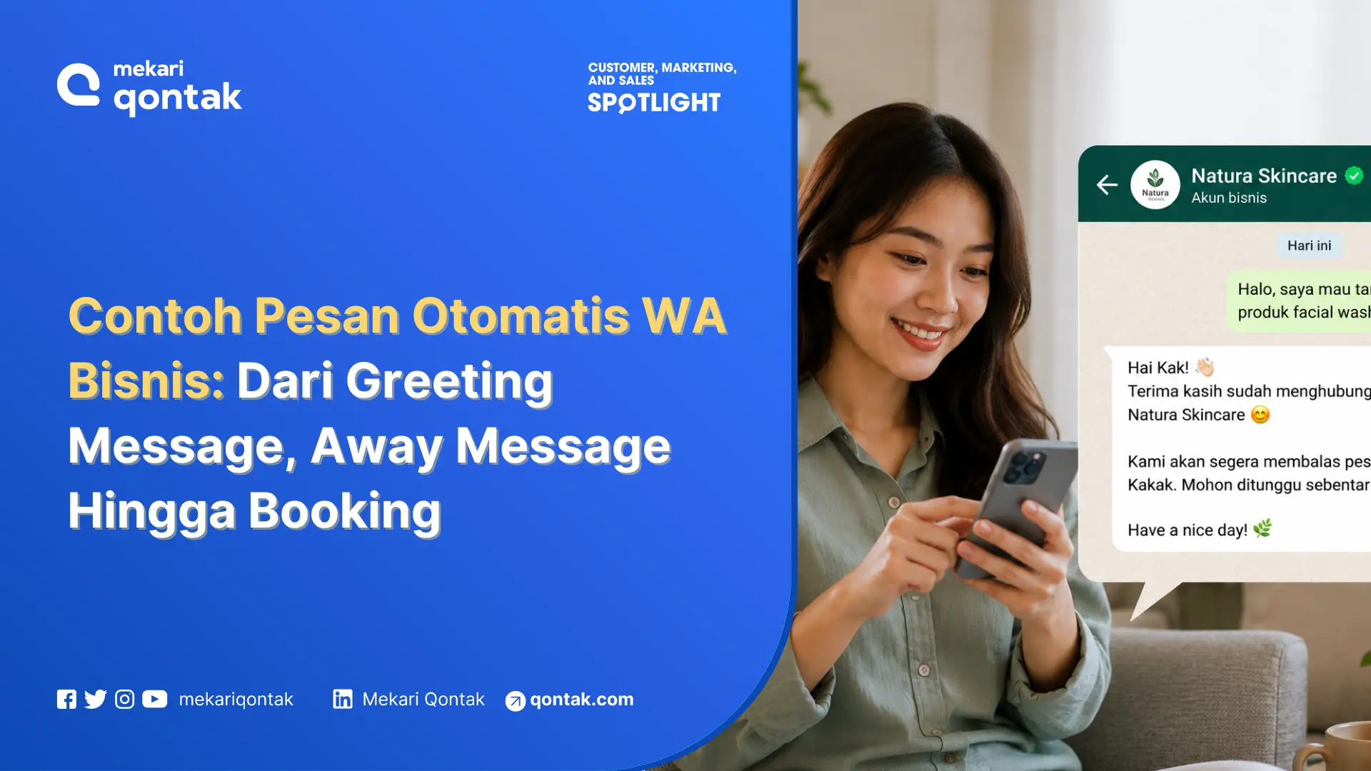 Contoh Pesan Otomatis WA Bisnis: Dari Greeting Message, Away Message dan Booking