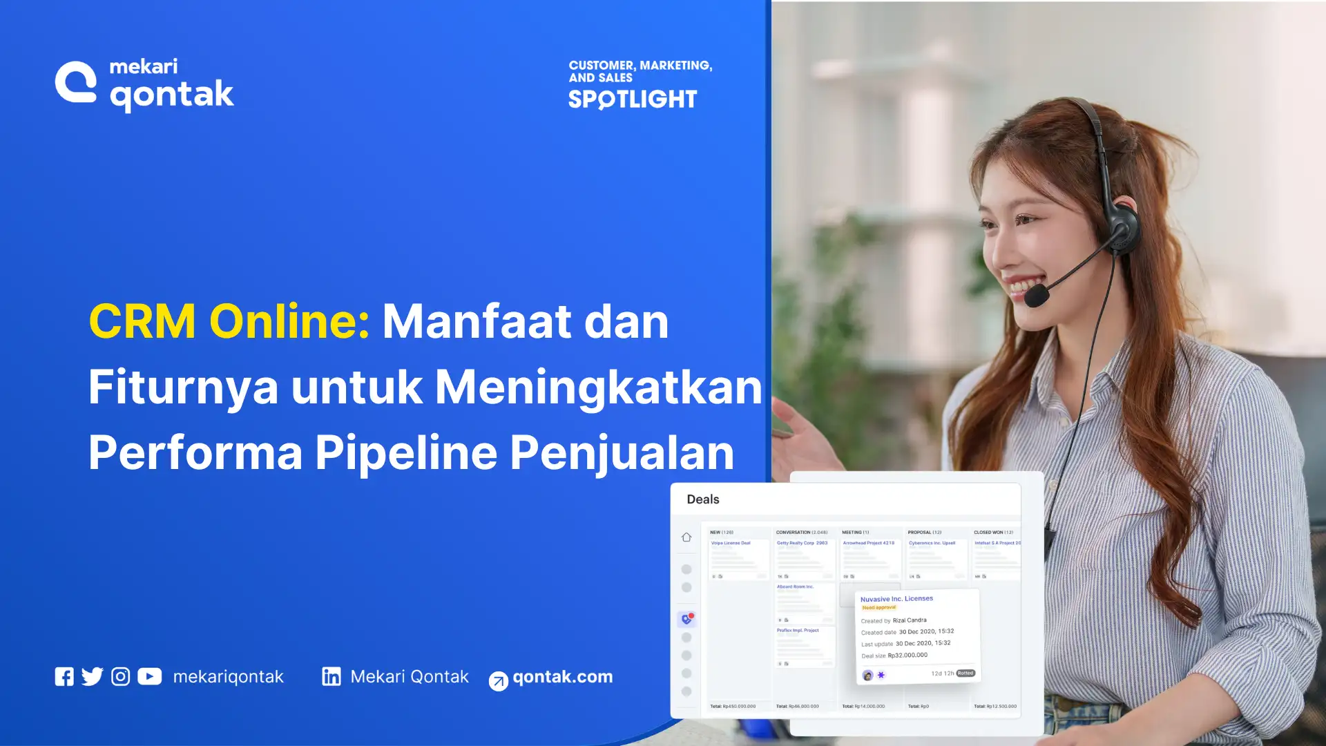 CRM Online: Manfaat dan Fiturnya untuk Meningkatkan Performa Pipeline Penjualan