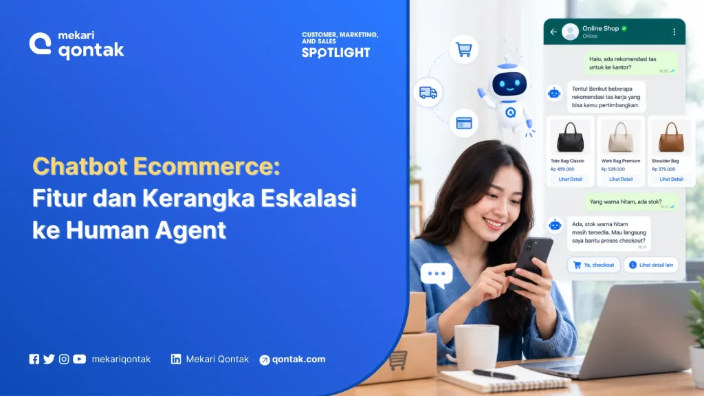 chatbot ecommerce Chatbot Ecommerce: Fitur dan Kerangka Eskalasi ke Agen Manusia