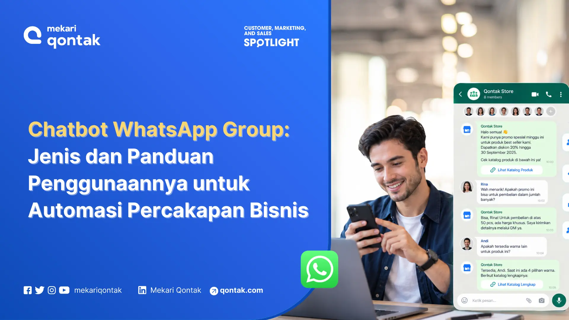 Chatbot WhatsApp Group: Jenis dan Panduan Penggunaannya untuk Automasi Percakapan Bisnis