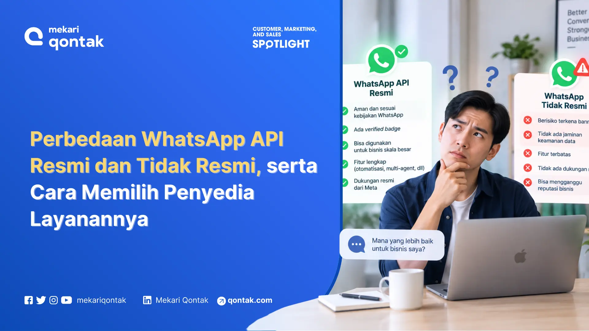7 Perbedaan WhatsApp API Resmi dan Tidak Resmi, serta Cara Memilih Penyedia Layanannya